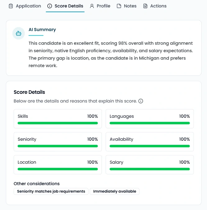 AI Resume Pre-Review and smart match scoring