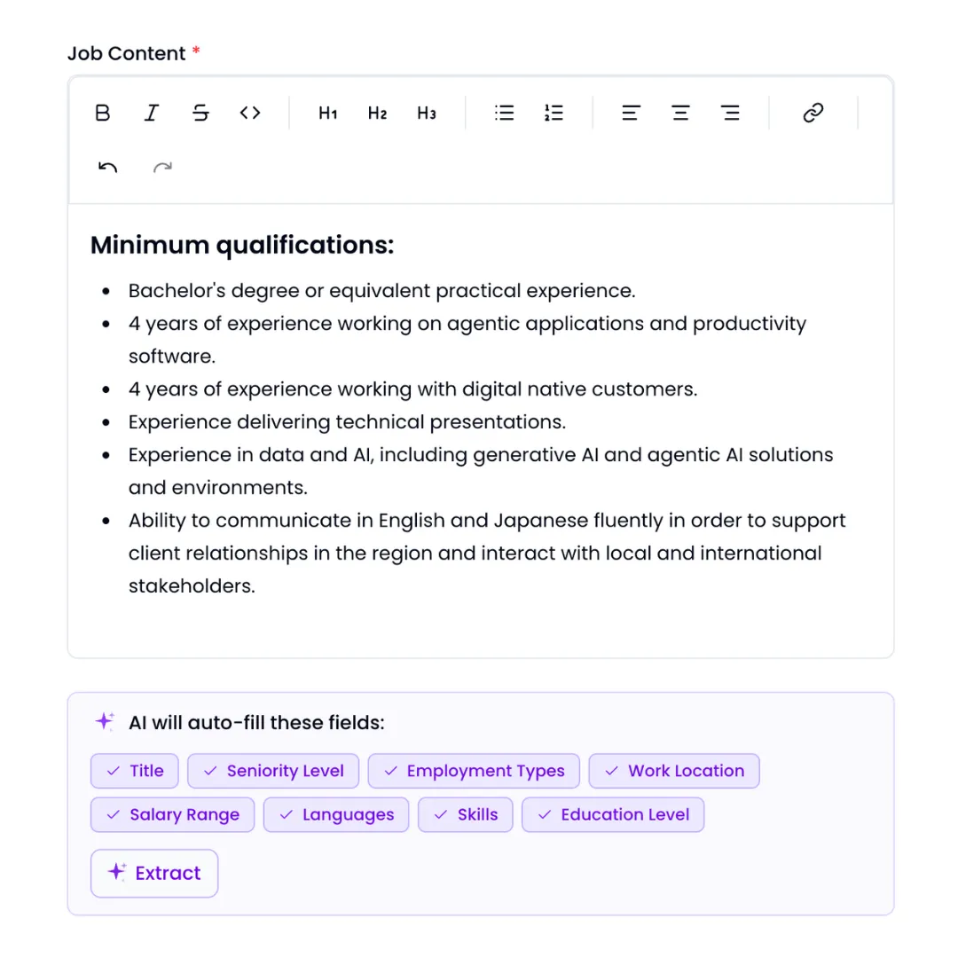 One-click candidate review flow