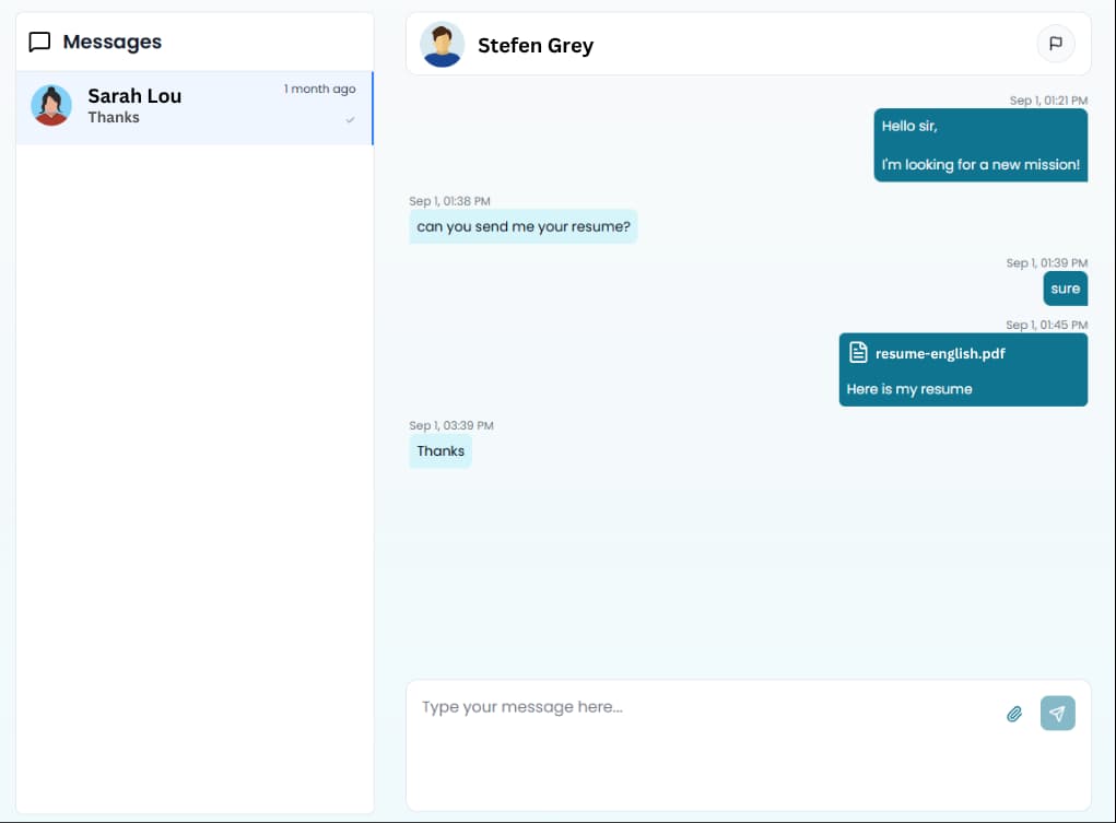 In-app Messaging Interface