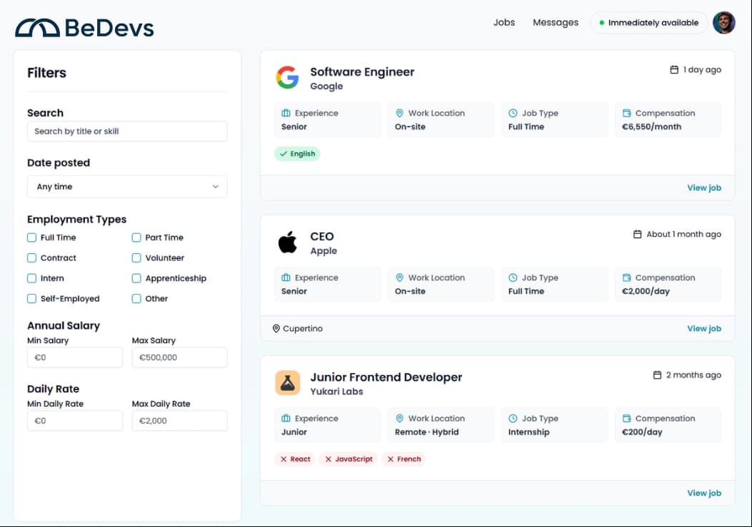 Smart Job Search Dashboard